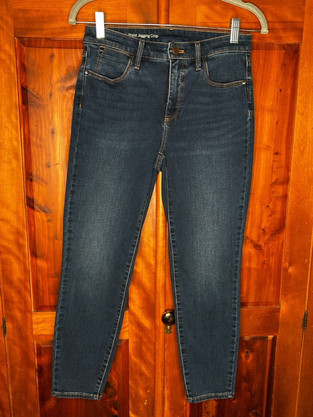 Talbots Flawless High-Waist Jegging Crop Dark Blue Jeans Shaping Coastal Chic
